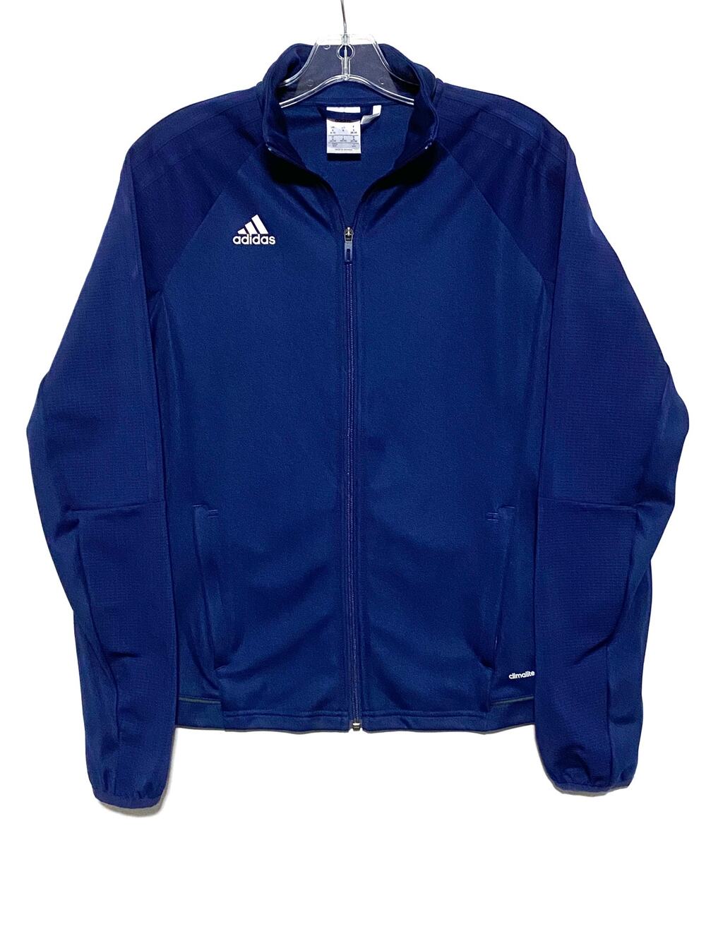 Adidas Climalite Zip Track Jacket Womens S Blue Sporty Performance Athleisure